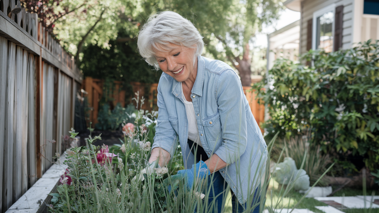 Quick Gigs: Jobs to Earn Money Fast - Woman Boomer working in Garden